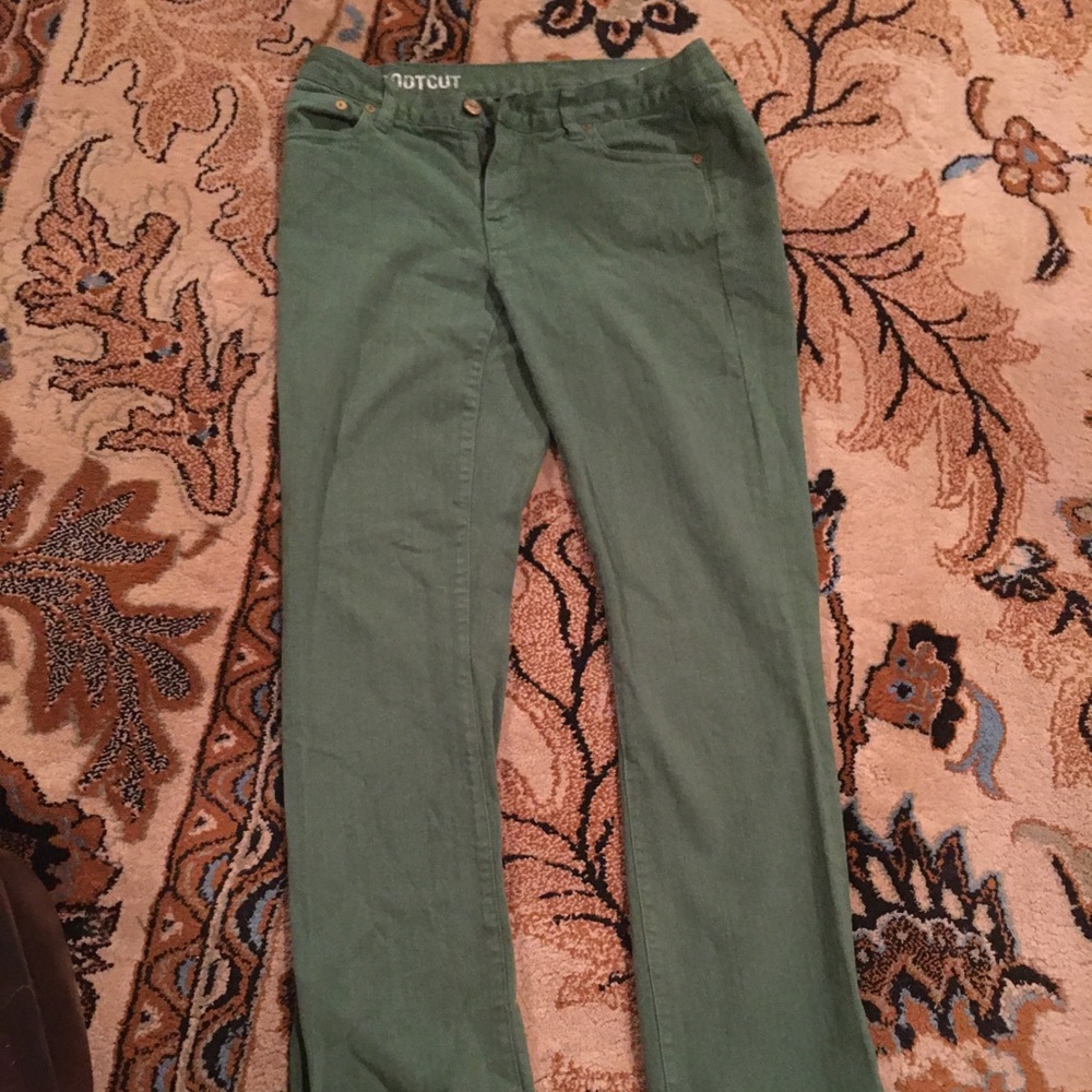 Green Bootcut Pants
